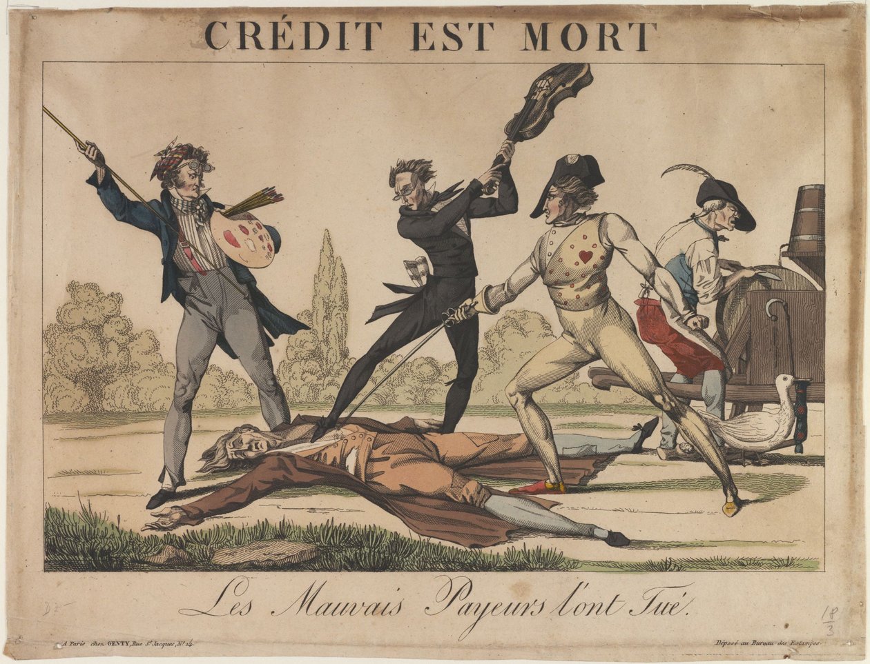 Credit is Dead Credit nie żyje, początek XIX wieku. autorstwa Unbekannt
