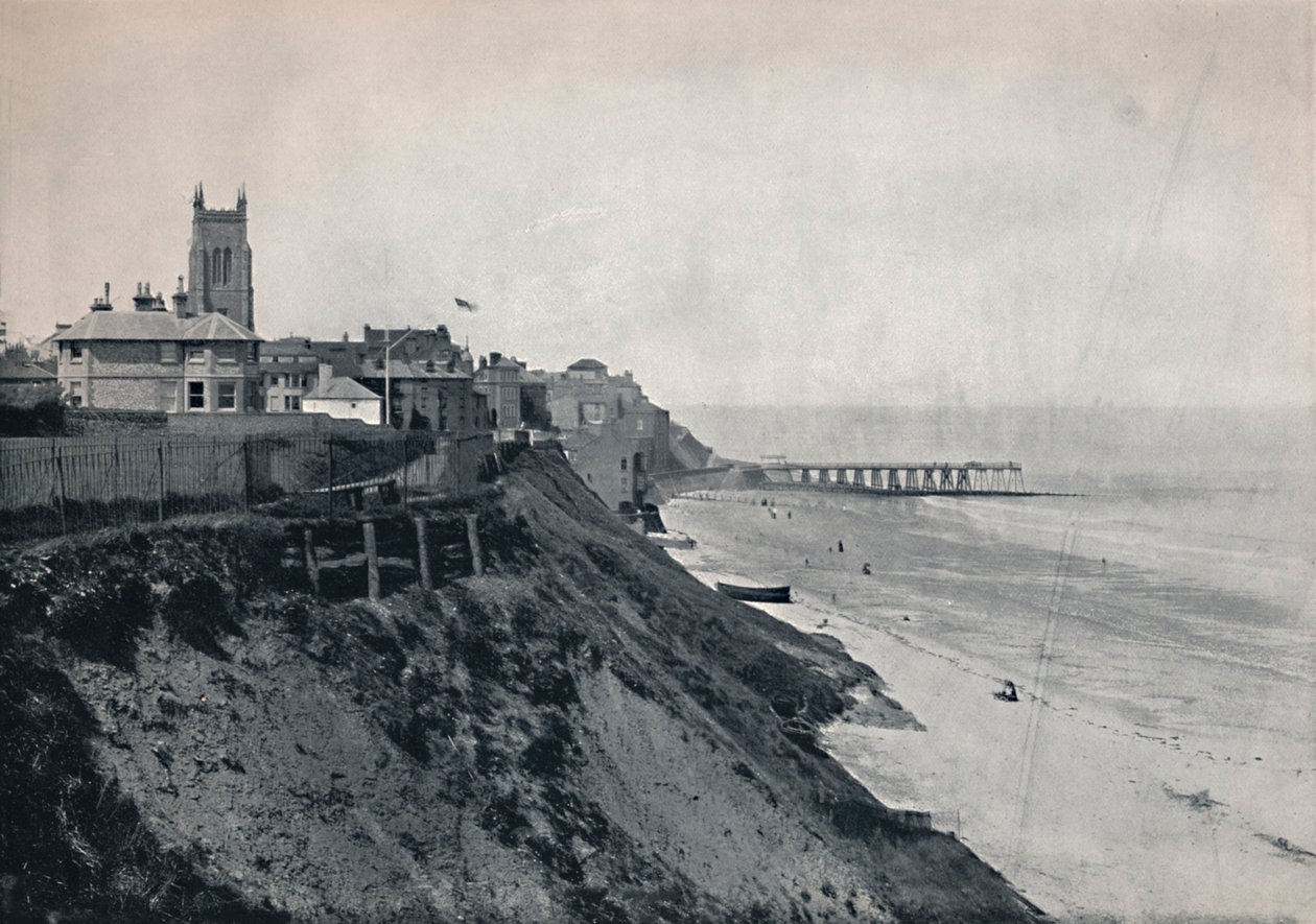 Cromer – Pokazuje kościół na klifach, 1895 autorstwa Unbekannt