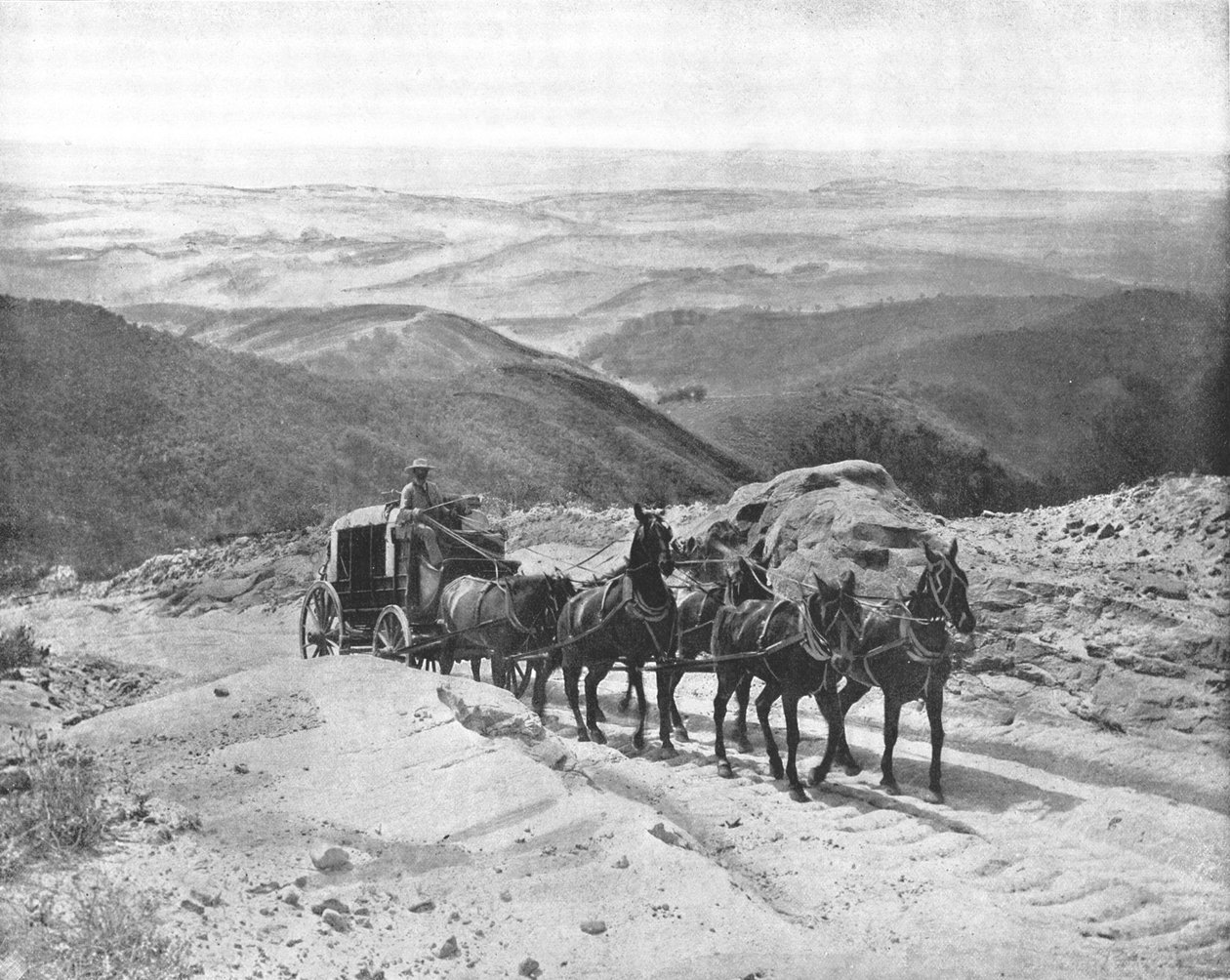 Przejście przez przełęcz San Marcos, Kalifornia, USA, ok. 1900 r. autorstwa Unbekannt