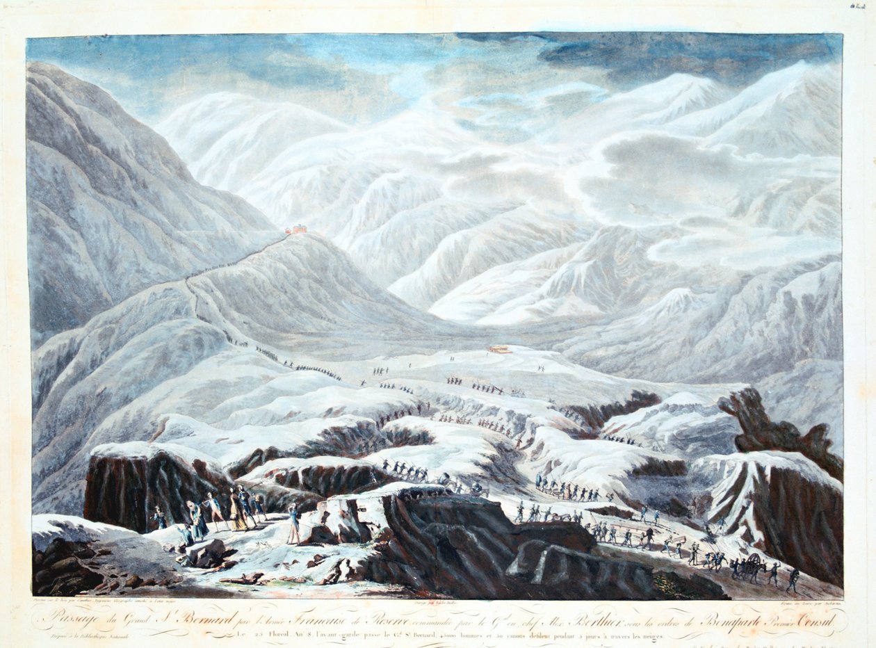 Przejście przez Przełęcz Świętego Bernarda, 1800 autorstwa Unbekannt