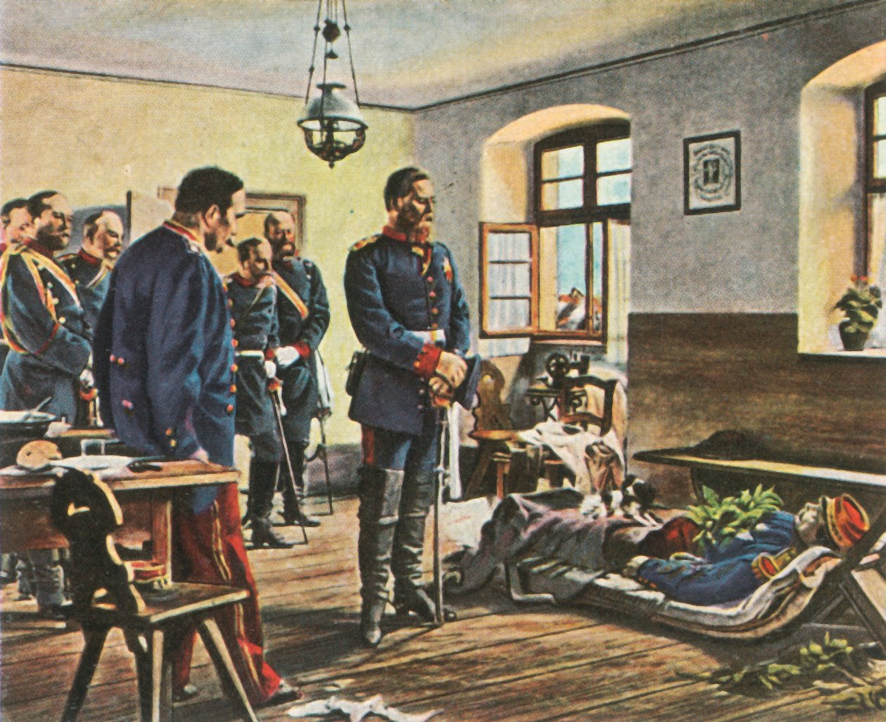 Książę koronny Fryderyk Wilhelm z ciałem generała Douay, 4 sierpnia 1870, 1936. autorstwa Unbekannt