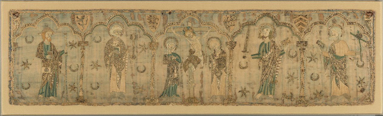 Ukrzyżowanie otoczone przez świętych, Brytyjczyków, ca. 1270 prawdopodobnie przed 1272. autorstwa Unbekannt