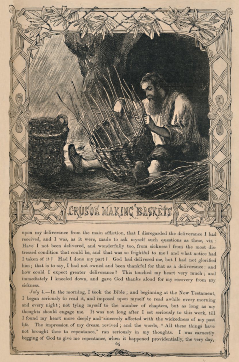 Kosze do robienia Crusoe, c1870 autorstwa Unbekannt
