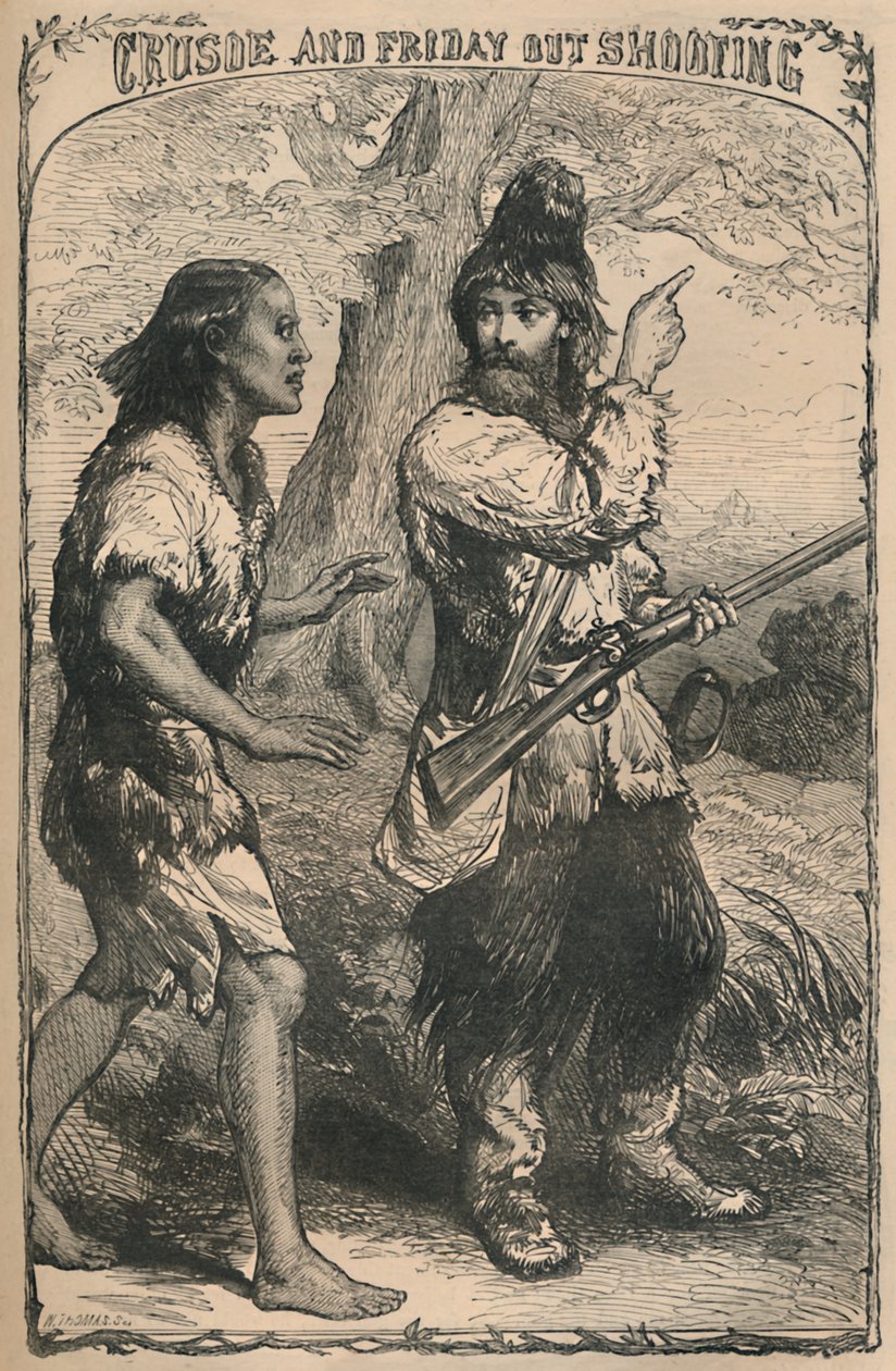 Strzelanina do Crusoe i Friday Out, ok. 1870 r autorstwa Unbekannt