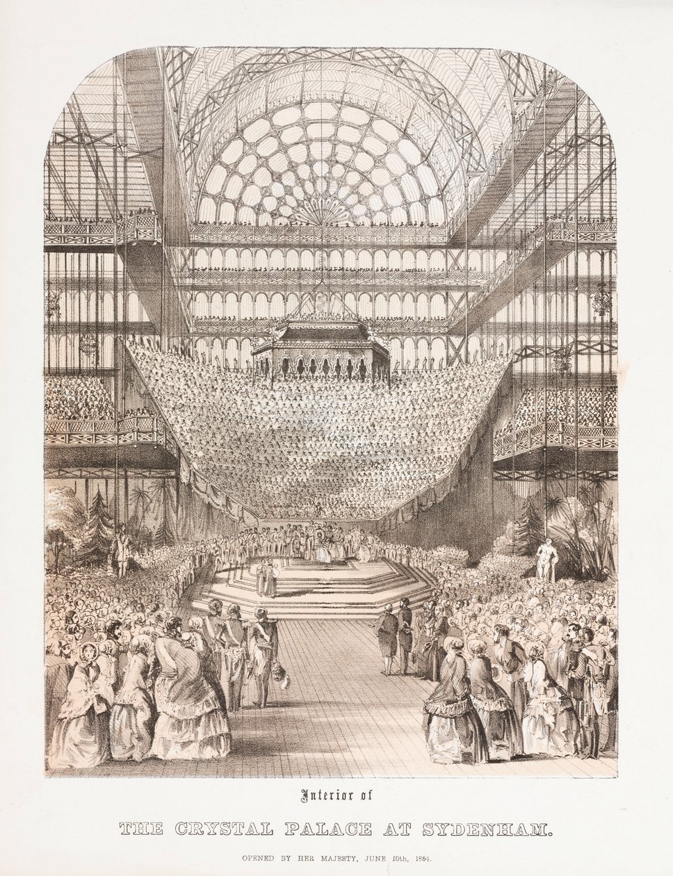 Crystal Palace, wnętrze po wielkiej wystawie Crystal Palace w Sydenham autorstwa Unbekannt