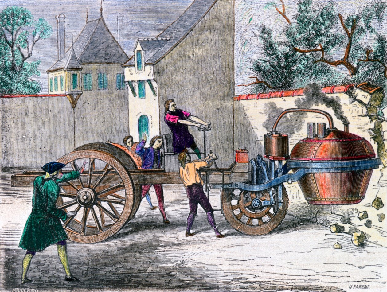 Wagon parowy Cugnots, XIX w. autorstwa Unbekannt