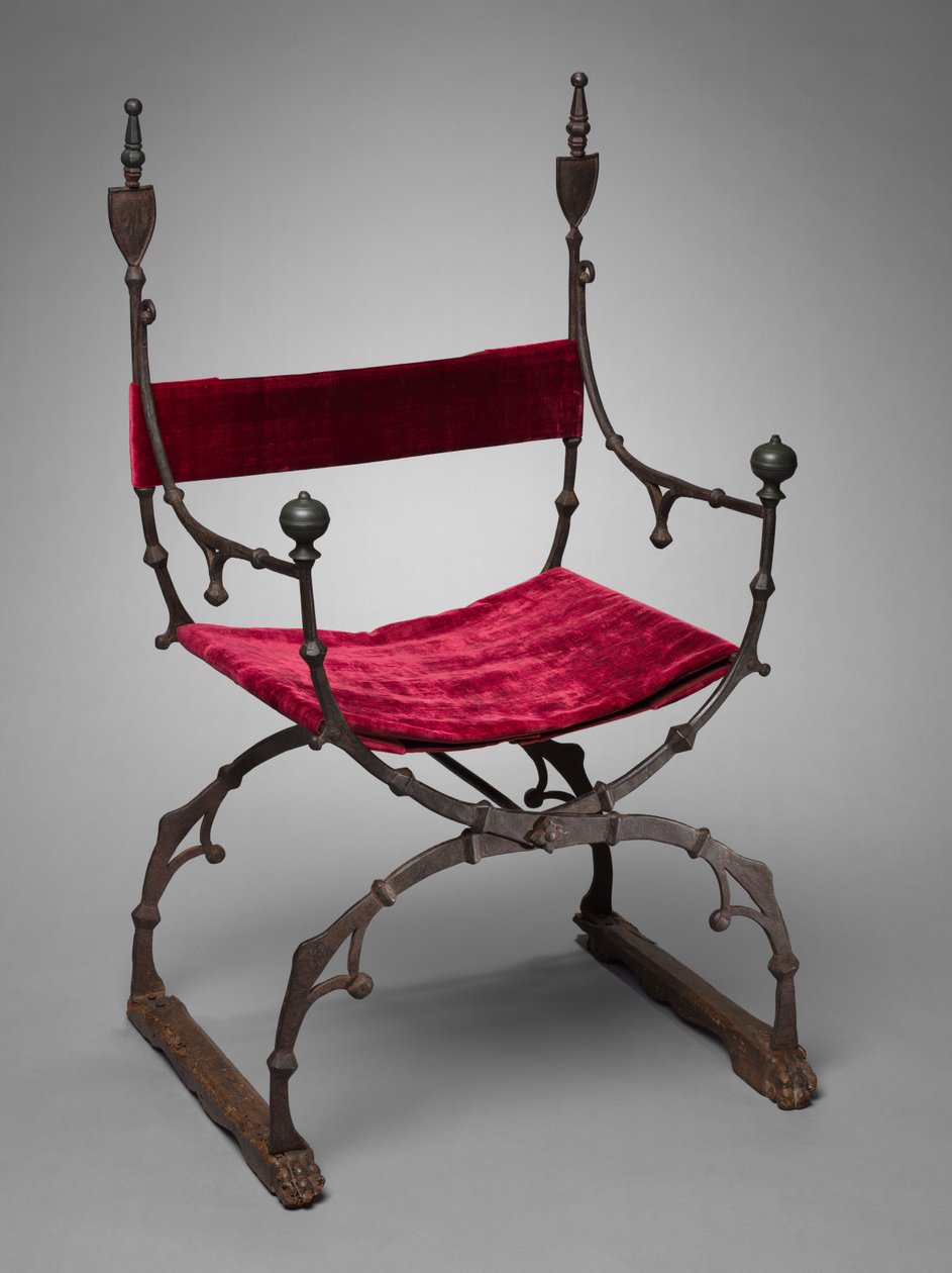Krzesło składane Curule 1450-1500. autorstwa Unbekannt