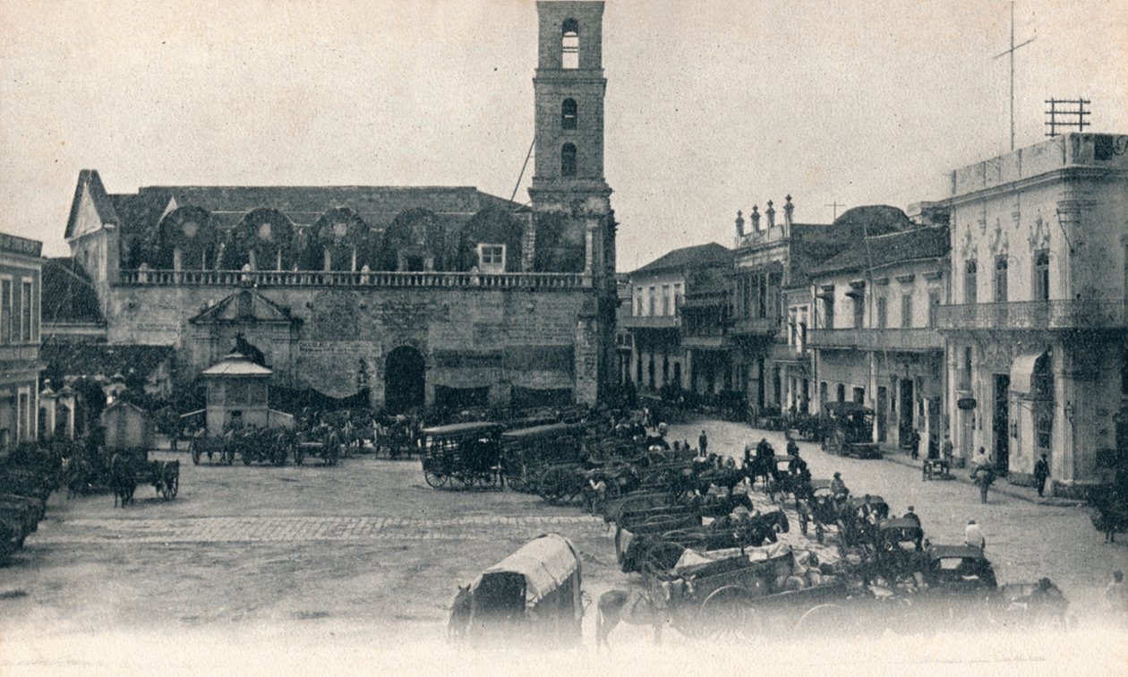 Custom House and Square, Hawana, Kuba, ok. 1900 autorstwa Unbekannt