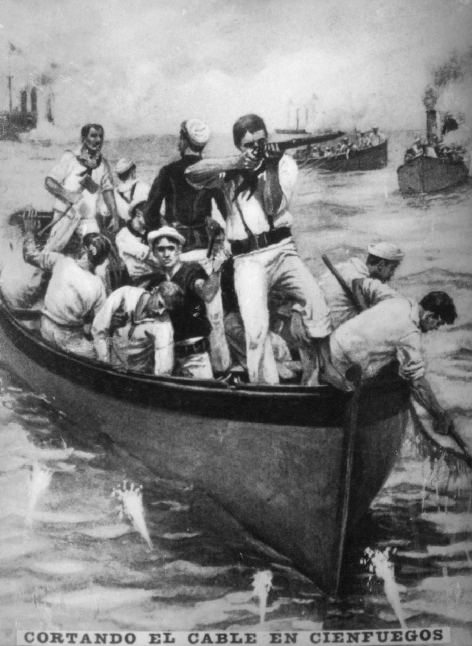 Przecinanie kabli Cienfuegos, 1898, 1920 autorstwa Unbekannt