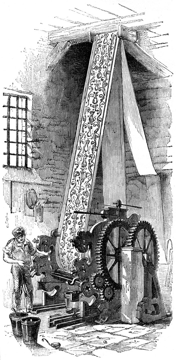 Cylindrowa maszyna drukarska, 1886 autorstwa Unbekannt