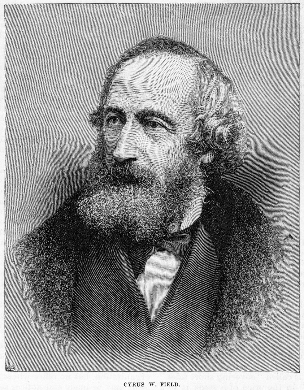 Cyrus W Field, amerykański finansista, ok. XIX w. autorstwa Unbekannt