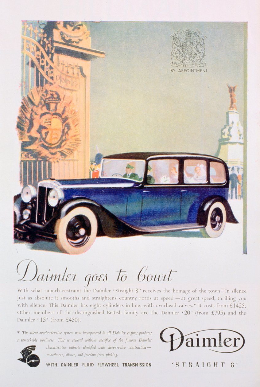 Reklama samochodu Daimler Straight 8, 1935 autorstwa Unbekannt