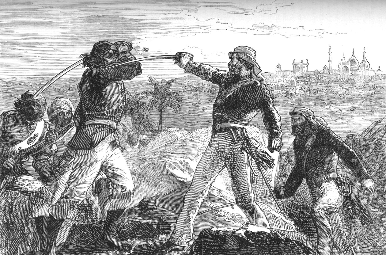 Daly i ja wyciągnęliśmy miecze i rzuciliśmy się na skały, ok. 1880 r. autorstwa Unbekannt