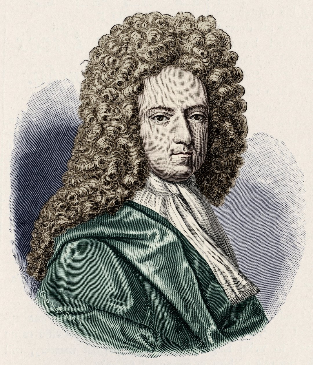 Daniel Defoe - portret. Angielski pisarz i dziennikarz 1660-1731 autorstwa Unbekannt