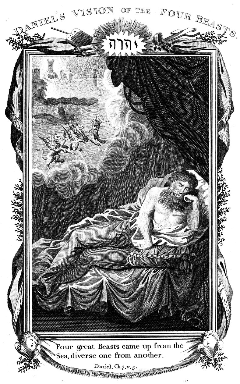 Wizja bestii Daniela, 1804 r autorstwa Unbekannt