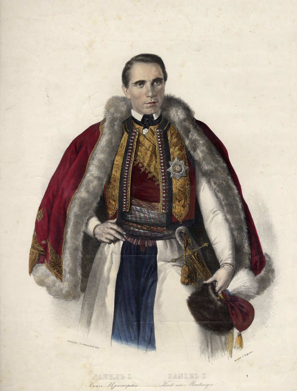 Danilo I 1826-1860, książę Czarnogóry, 1853 autorstwa Unbekannt