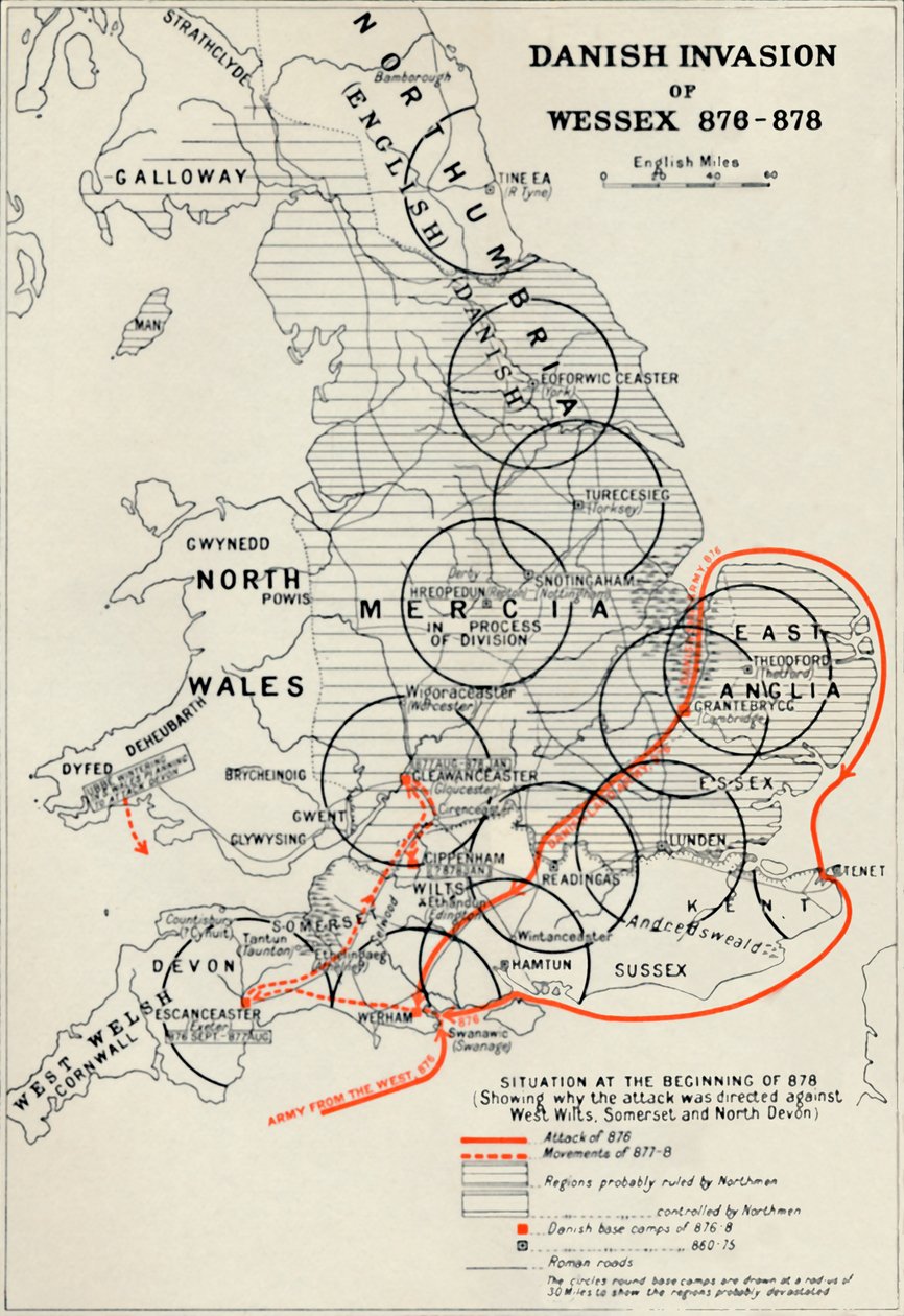 Duńska inwazja Wessex 876-878, 1935 autorstwa Unbekannt