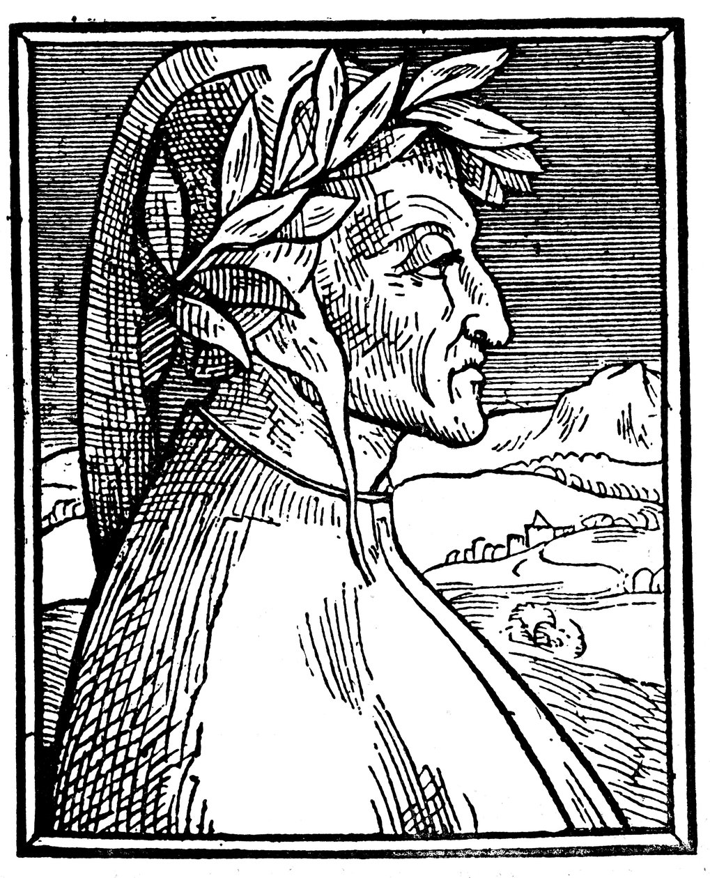 Dante Alighieri 1265-1321, włoski poeta, 1521 autorstwa Unbekannt