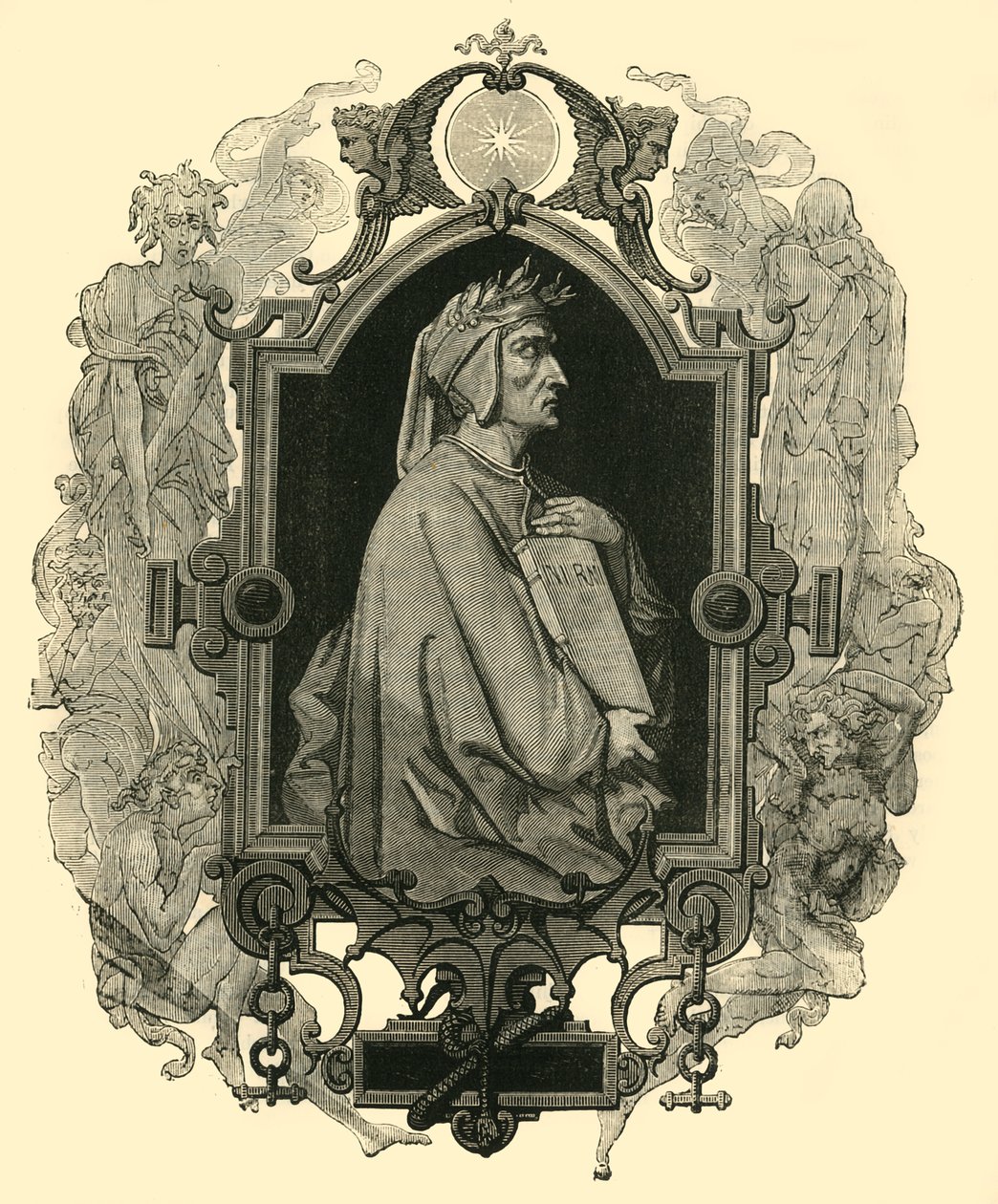 Dante Alighieri, ok. 1265 -1321, 1890. autorstwa Unbekannt