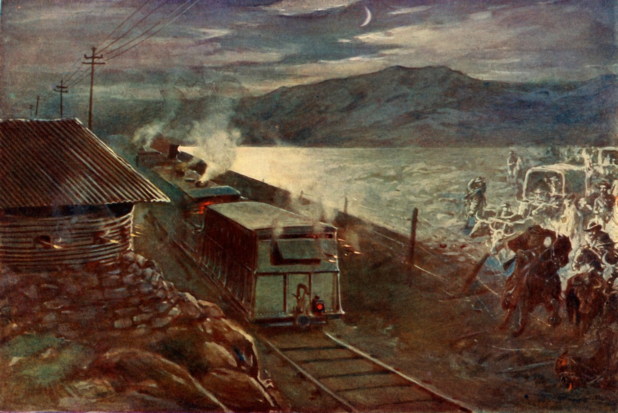 „Próba De Weta przekroczenia linii kolejowej”, 1902. autorstwa Unbekannt