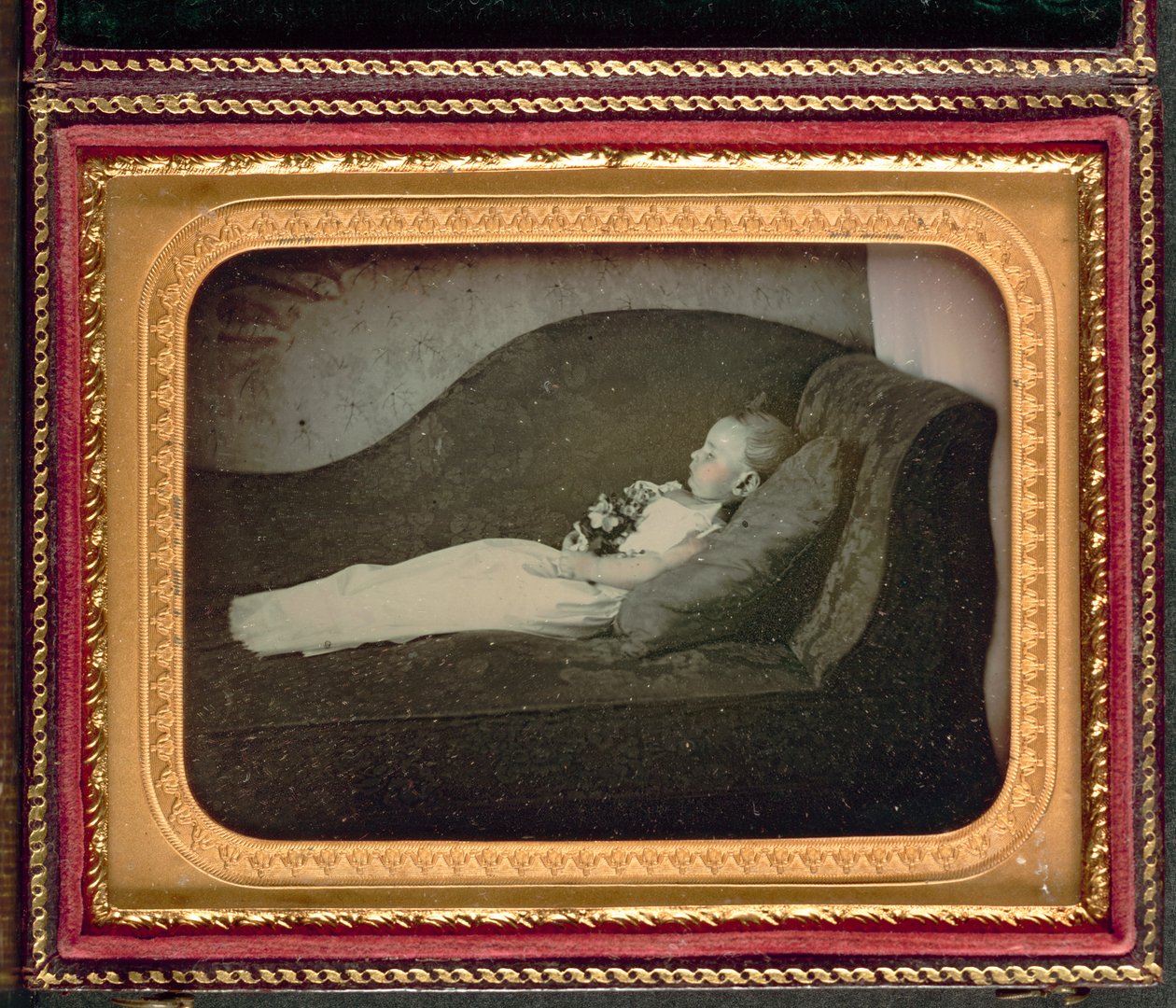 Martwe dziecko na kanapie, c. 1855. autorstwa Unbekannt