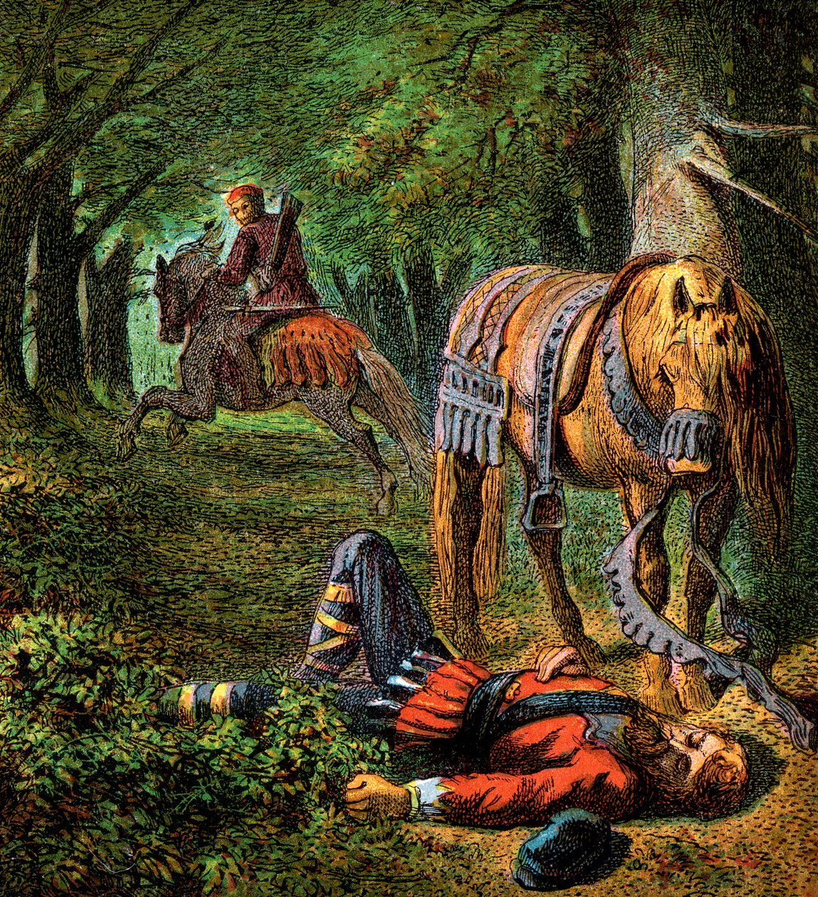 Śmierć Wilhelma II, 1100, c1850 autorstwa Unbekannt