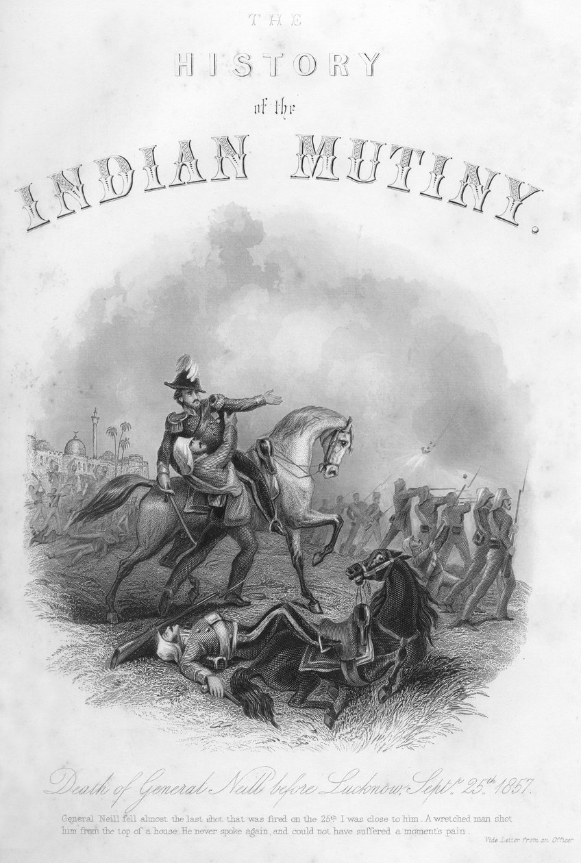 Śmierć generała Neilla przed Lucknow, 25 września 1857, c1860 autorstwa Unbekannt