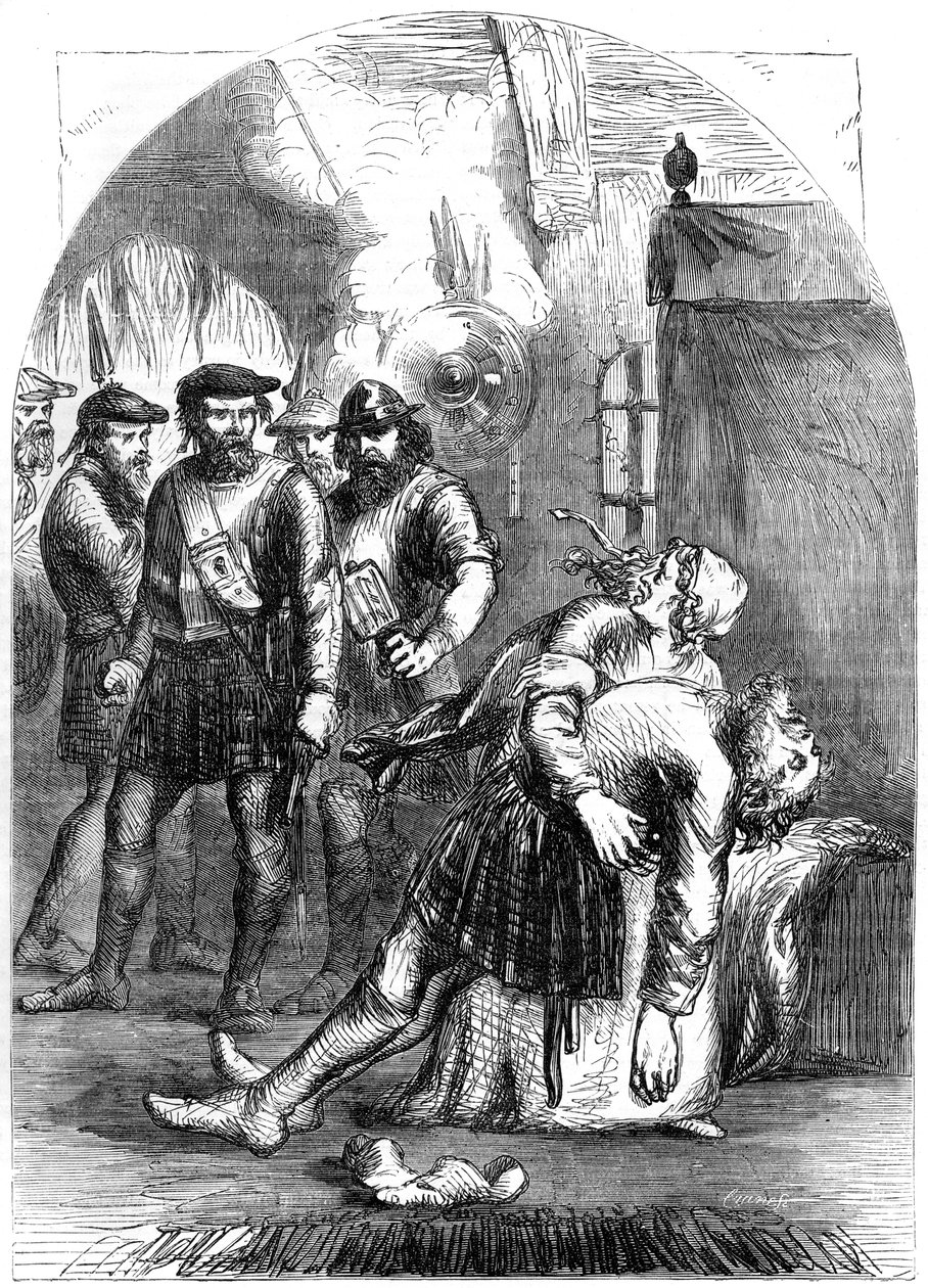 Śmierć Mac Iana, masakra Glencoe, 1692, XIX w. autorstwa Unbekannt