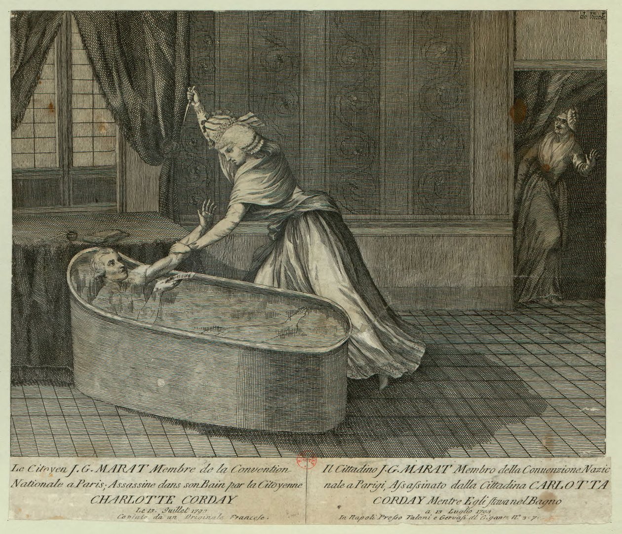 Śmierć Marata, ok. 1793. autorstwa Unbekannt