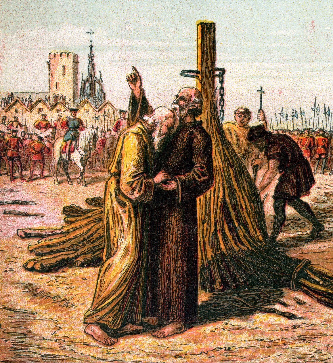 Śmierć Ridleya i Latimera, 1555, c1850 autorstwa Unbekannt