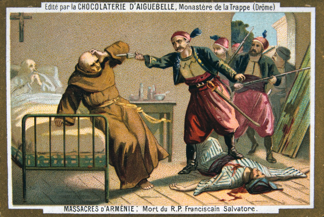 Śmierć wielebnego Ojca Salvatore, mnicha franciszkanina, 1895 r. autorstwa Unbekannt