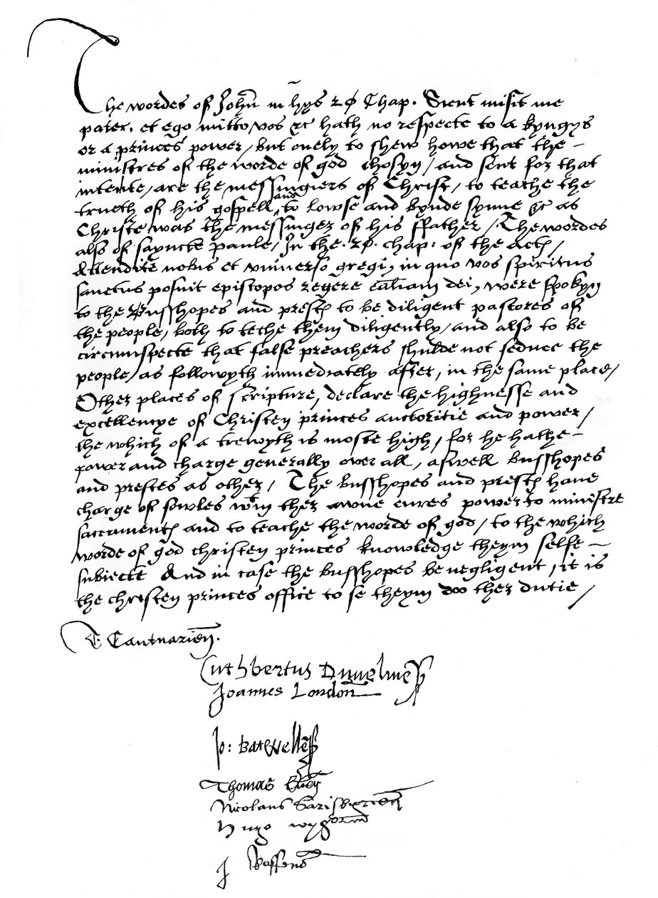 Deklaracja biskupów na rzecz władzy króla Henryka VIII, XVI w., 1840 r autorstwa Unbekannt