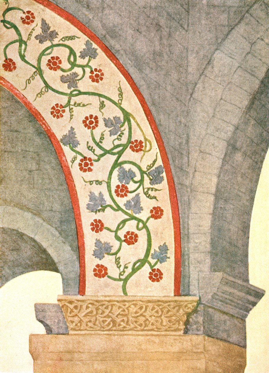 Dekoracja w kościele św. Jana Chrzciciela, Wnuk, Vaud, Szwajcaria, 1928. autorstwa Unbekannt