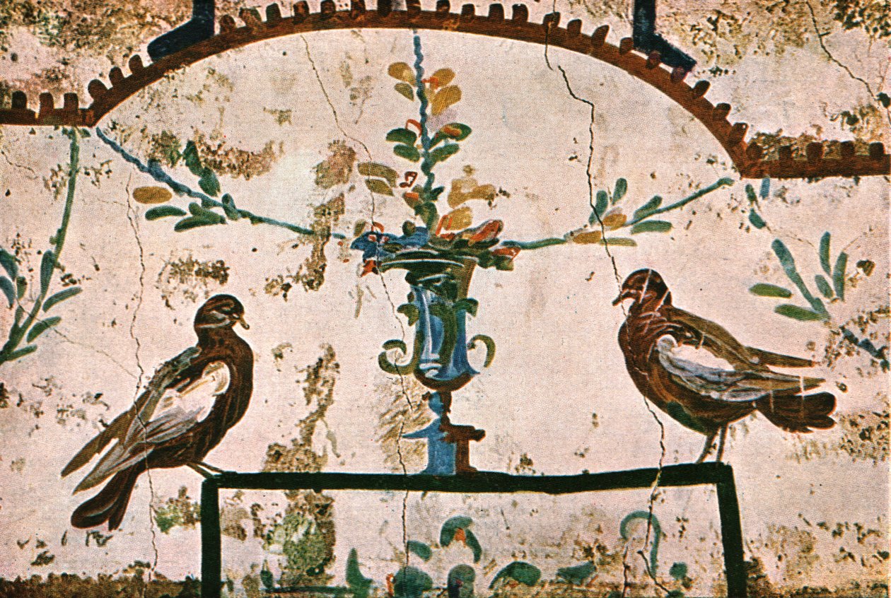 Dekoracja w katakumbach Praetextata przy Via Appia, Rzym, Włochy, 1928. autorstwa Unbekannt