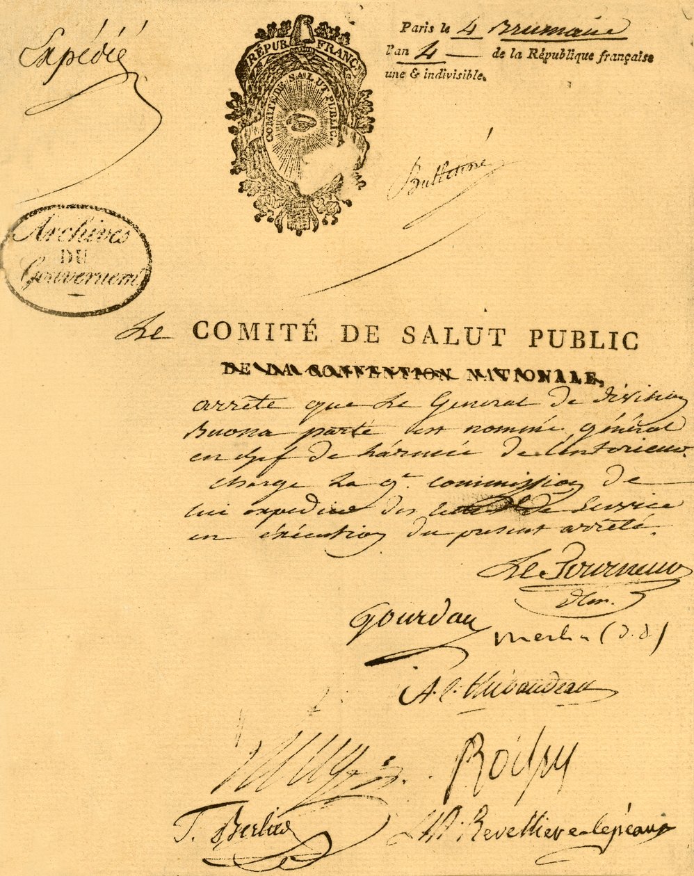 Dekret Komisji Zdrowia Publicznego z 26 października 1795, 1921. autorstwa Unbekannt