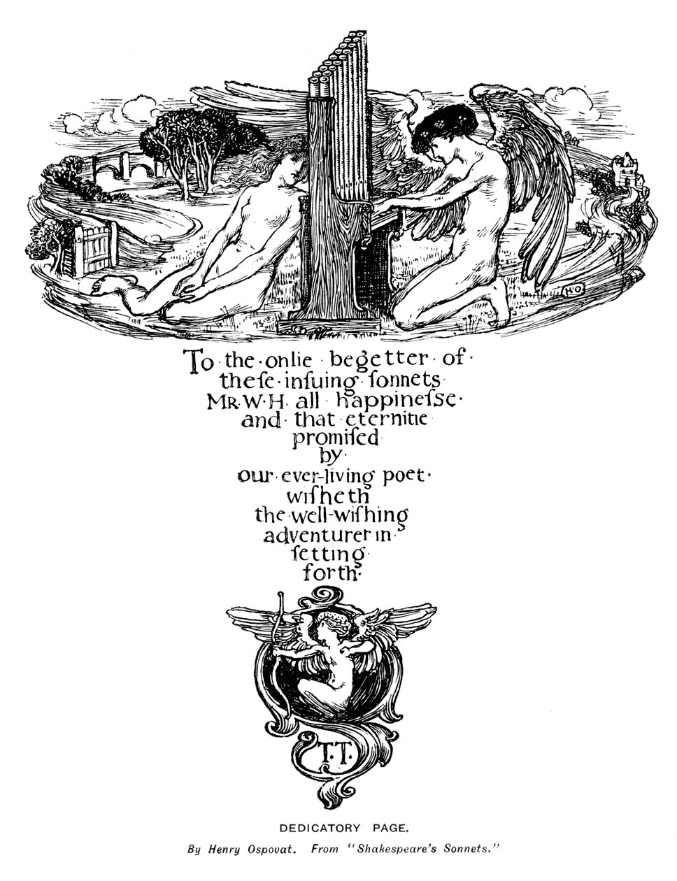 Strona dedykacyjna z Sonetów Szekspira, 1899 autorstwa Unbekannt