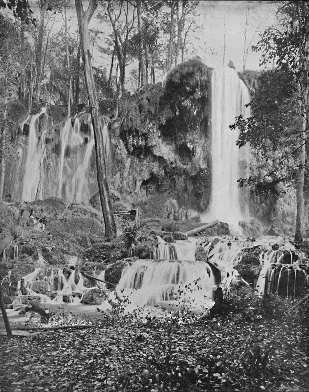 Deer Lick Falls, źródła mineralne, Wirginia, c1897. autorstwa Unbekannt
