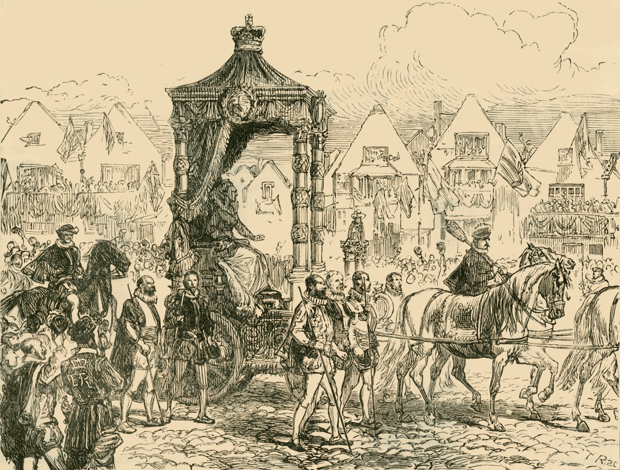 Klęska Armady: Święto Dziękczynienia w St. Pauls, 1558, 1890. autorstwa Unbekannt