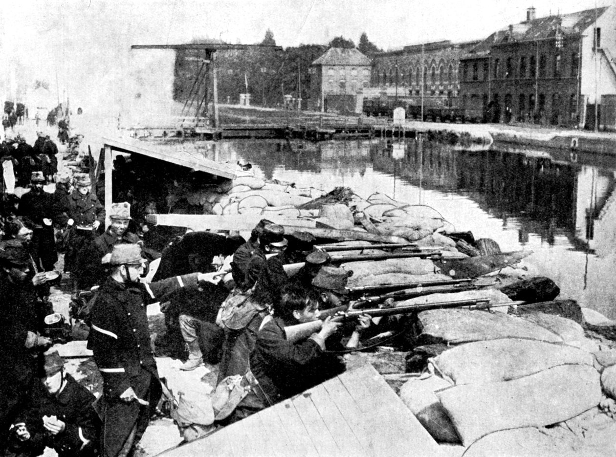 Obrona głównej arterii Antwerpii, I wojna światowa, 1914 autorstwa Unbekannt