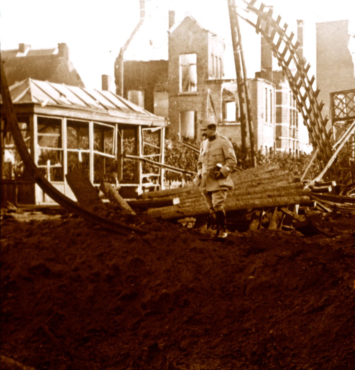 Stacja Deinze, Flandria, Belgia, c1914-c1918 autorstwa Unbekannt
