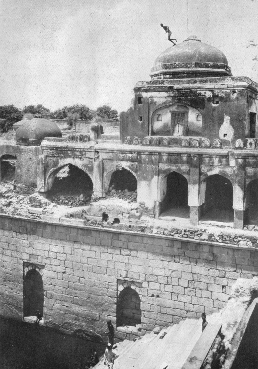 Delhi. Niebezpieczne nurkowanie, ok. 1910. autorstwa Unbekannt