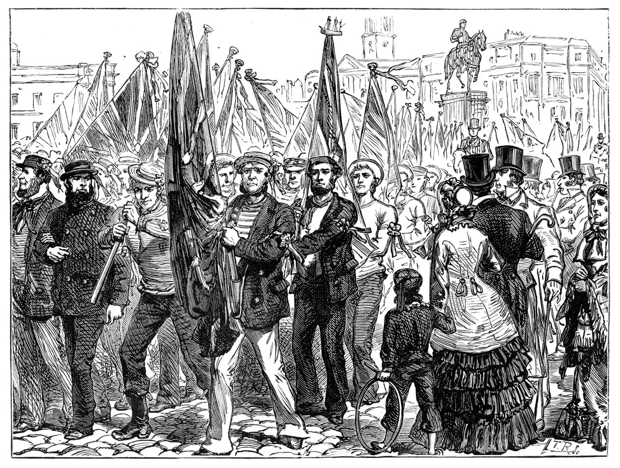 Demonstracja marynarzy, XIX w., 1900 autorstwa Unbekannt
