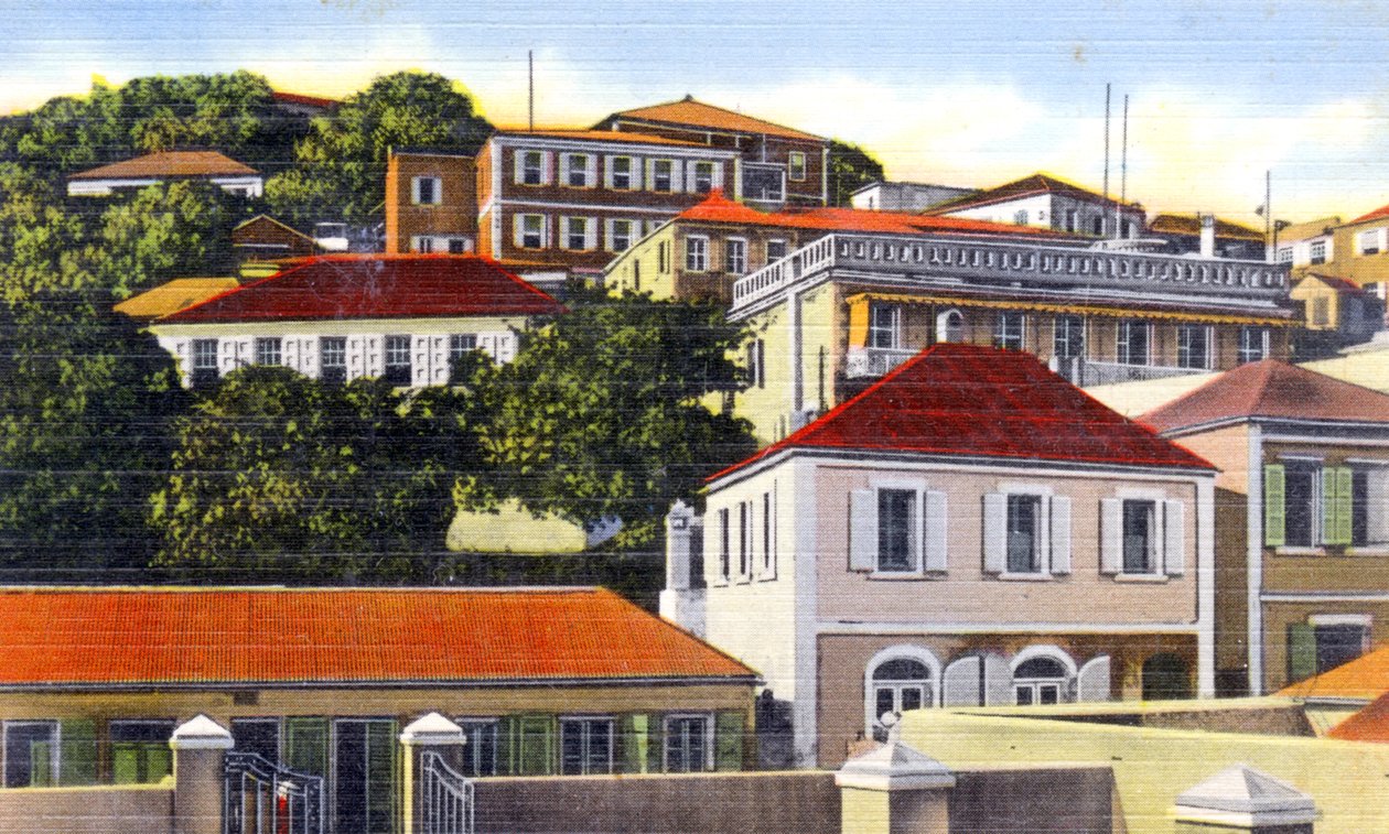 Dania Hill, Charlotte Amalie, Saint Thomas, Wyspy Dziewicze, c1900 autorstwa Unbekannt