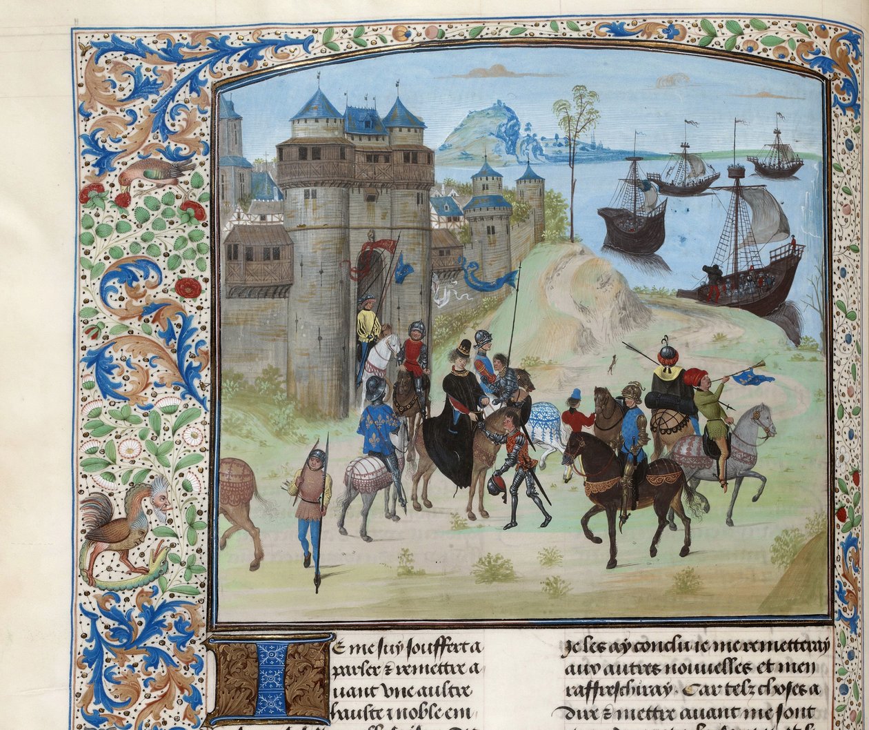 Wyjazd księcia Ludwika II Burbońskiego z Genui do Tunisu, ok. 1470-1475. autorstwa Unbekannt