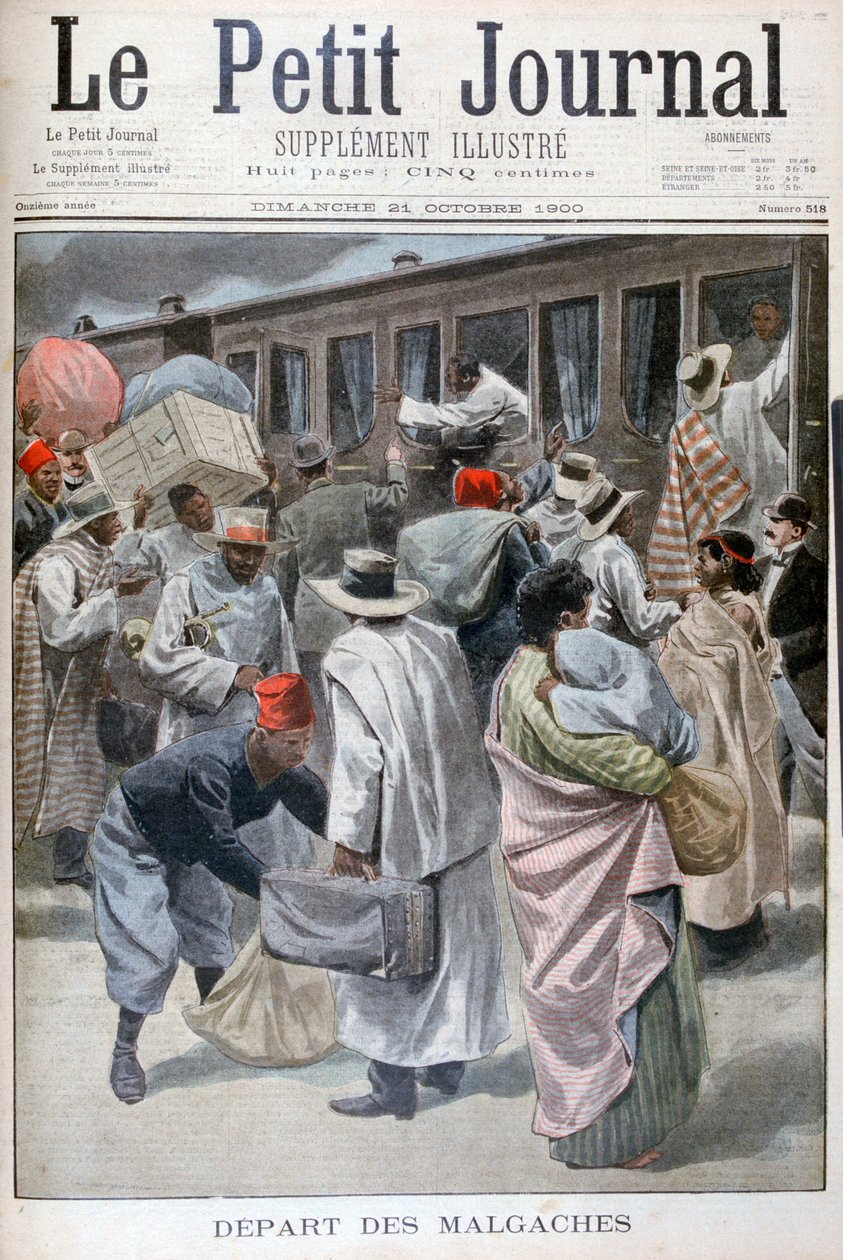 Wyjazd Madagaskarów, Wystawa Powszechna 1900, Paryż, 1900 autorstwa Unbekannt