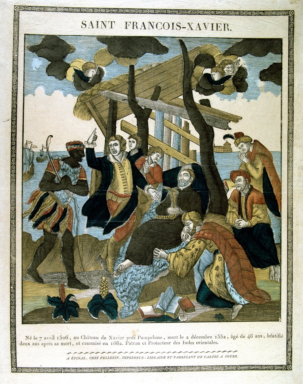 Wizerunek św. Franciszka Ksawerego 1506-1552, misjonarza, założyciela zakonu jezuitów, XIX w. autorstwa Unbekannt