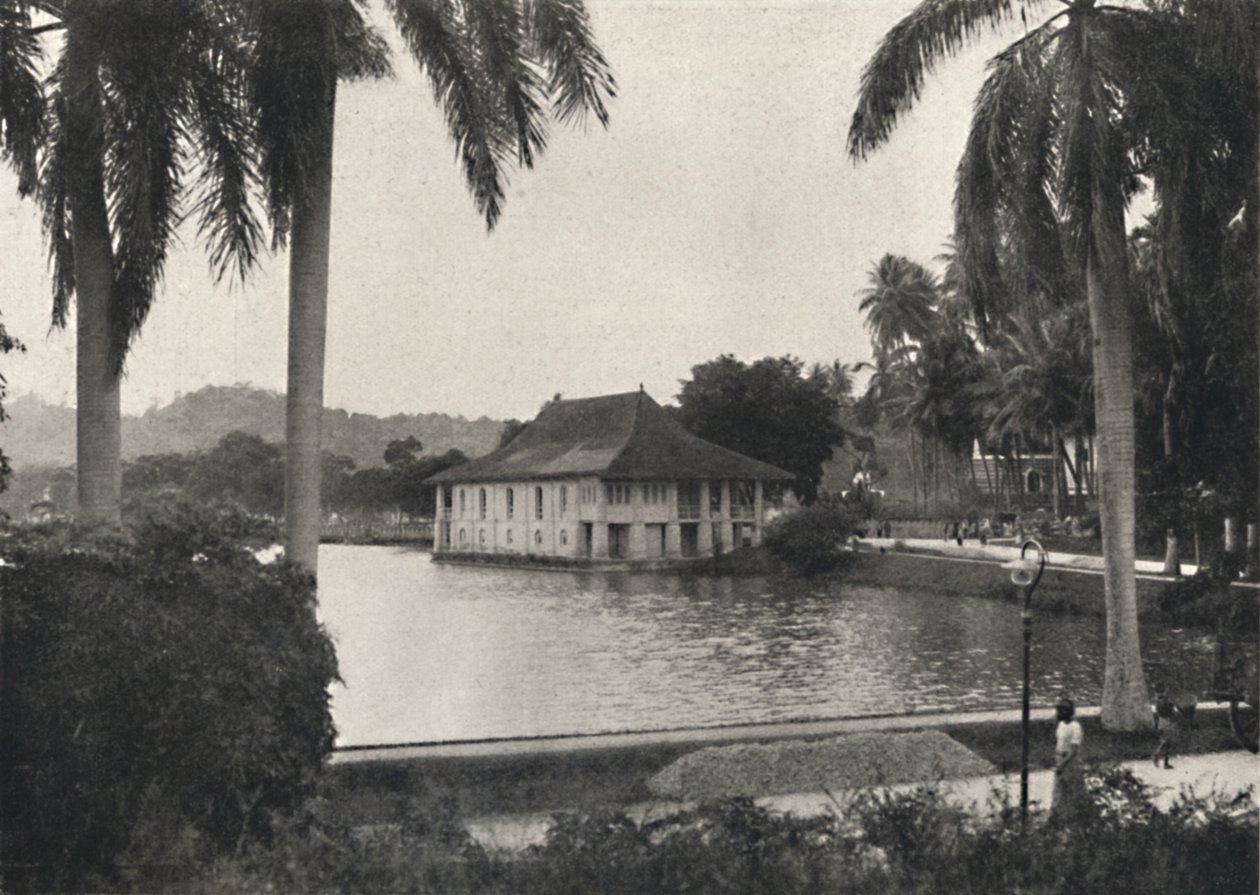 Jezioro Ziemi z Biblioteką Budynek Świątyni Relikwii Najświętszego Zęba, 1926 autorstwa Unbekannt