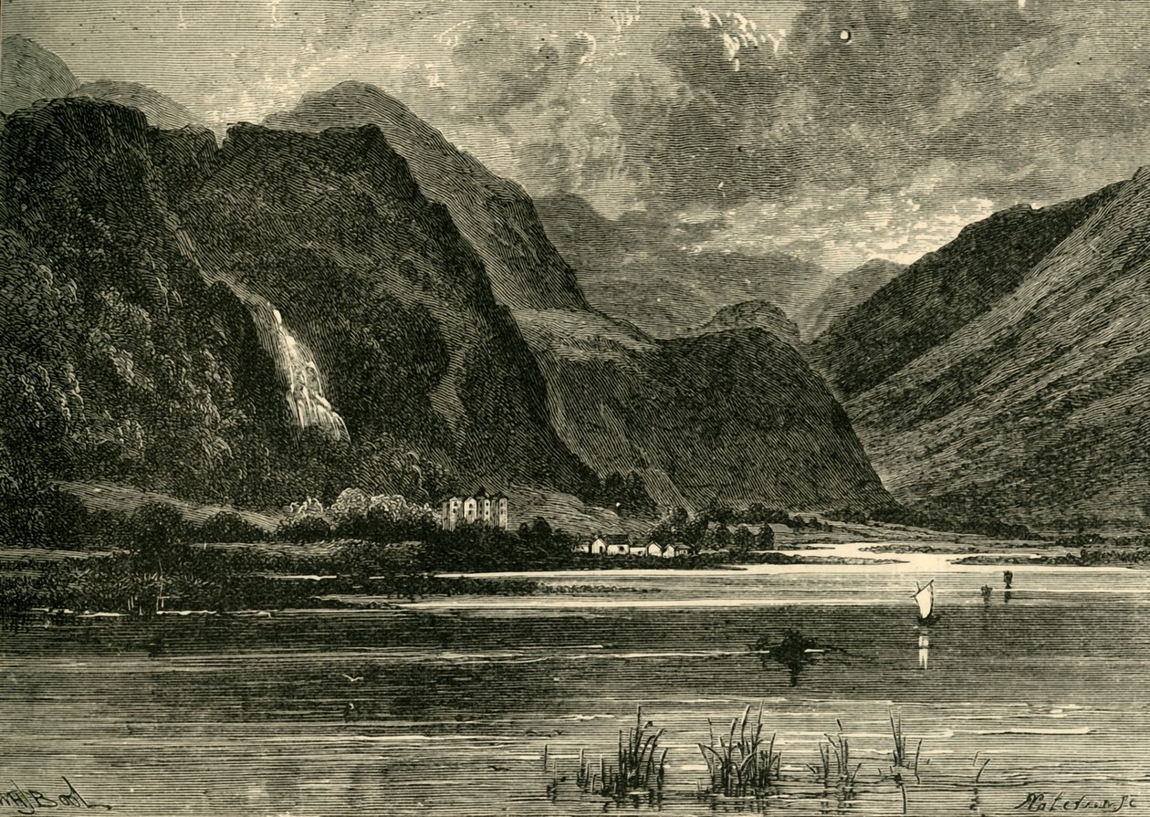 Derwentwater, Patrząc w stronę Borrowdale, 1898. autorstwa Unbekannt