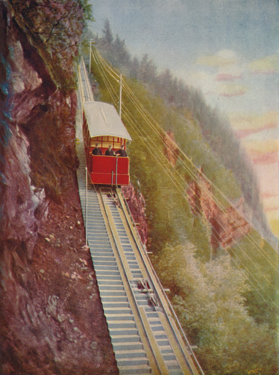 Zjeżdżając ze Stanserhorn – Szwajcarska Kolejka Górska, 1926 autorstwa Unbekannt