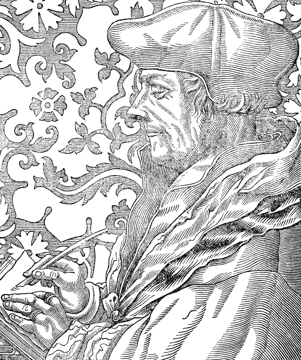 Desiderius Erasmus, XV-XVI w. holenderski humanista i uczony, XIX w. autorstwa Unbekannt